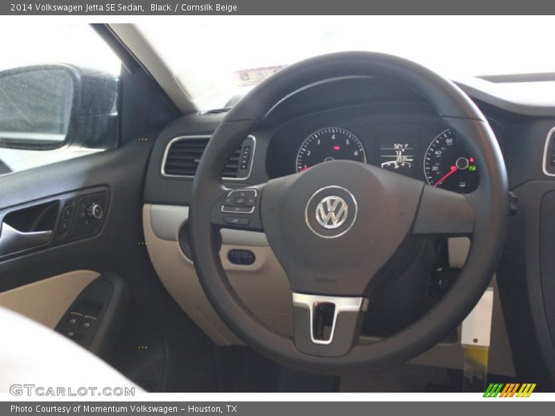 Black / Cornsilk Beige 2014 Volkswagen Jetta SE Sedan