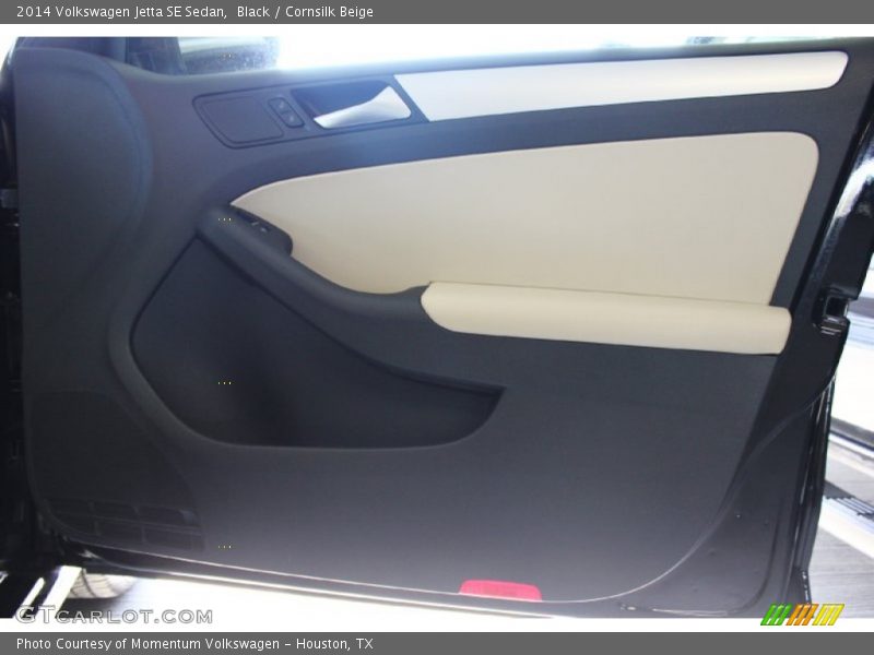 Black / Cornsilk Beige 2014 Volkswagen Jetta SE Sedan