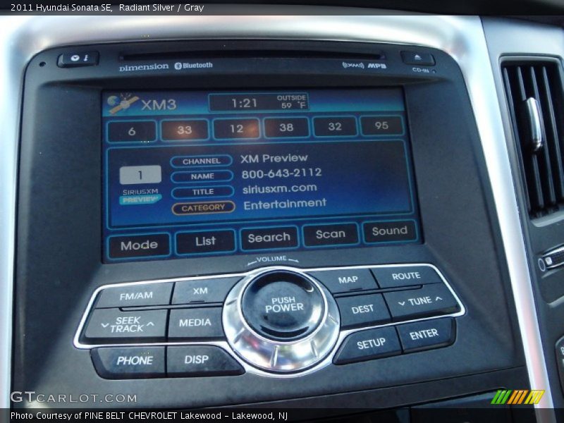 Radiant Silver / Gray 2011 Hyundai Sonata SE
