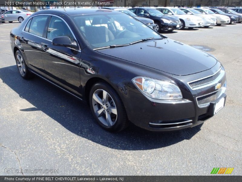 Black Granite Metallic / Titanium 2011 Chevrolet Malibu LT