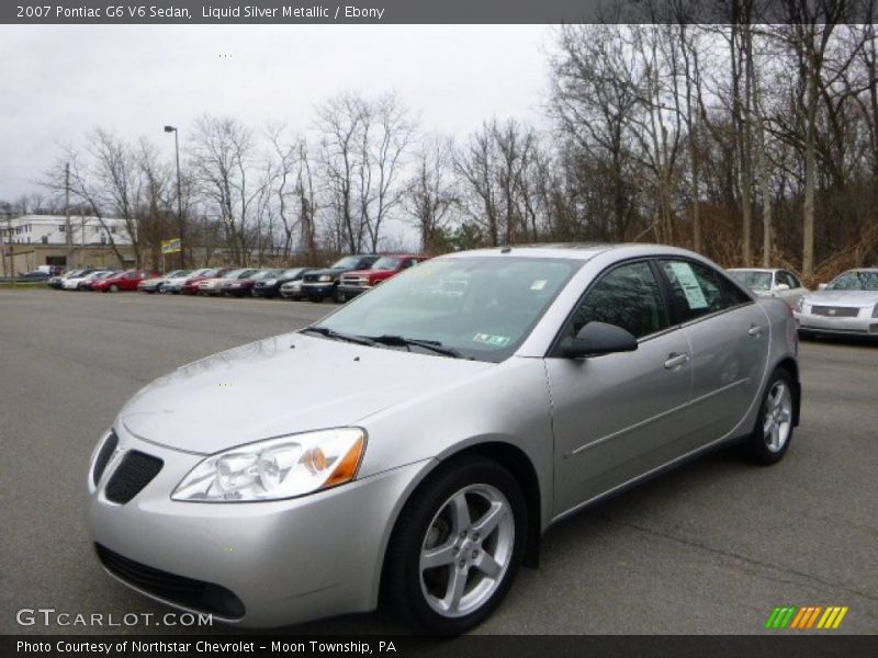 Liquid Silver Metallic / Ebony 2007 Pontiac G6 V6 Sedan