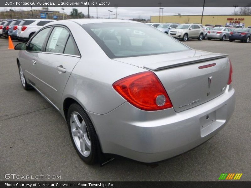 Liquid Silver Metallic / Ebony 2007 Pontiac G6 V6 Sedan