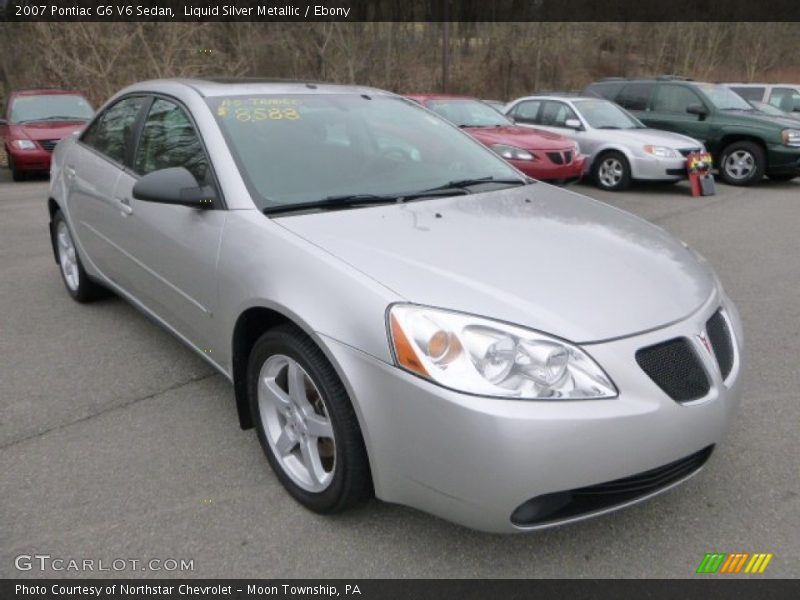 Liquid Silver Metallic / Ebony 2007 Pontiac G6 V6 Sedan