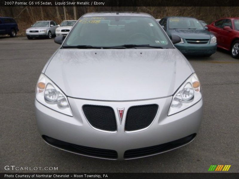Liquid Silver Metallic / Ebony 2007 Pontiac G6 V6 Sedan