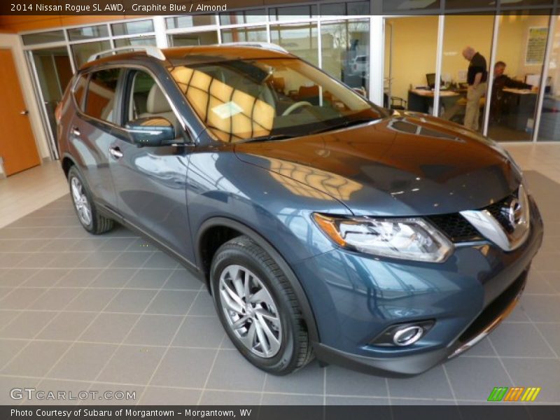 Graphite Blue / Almond 2014 Nissan Rogue SL AWD