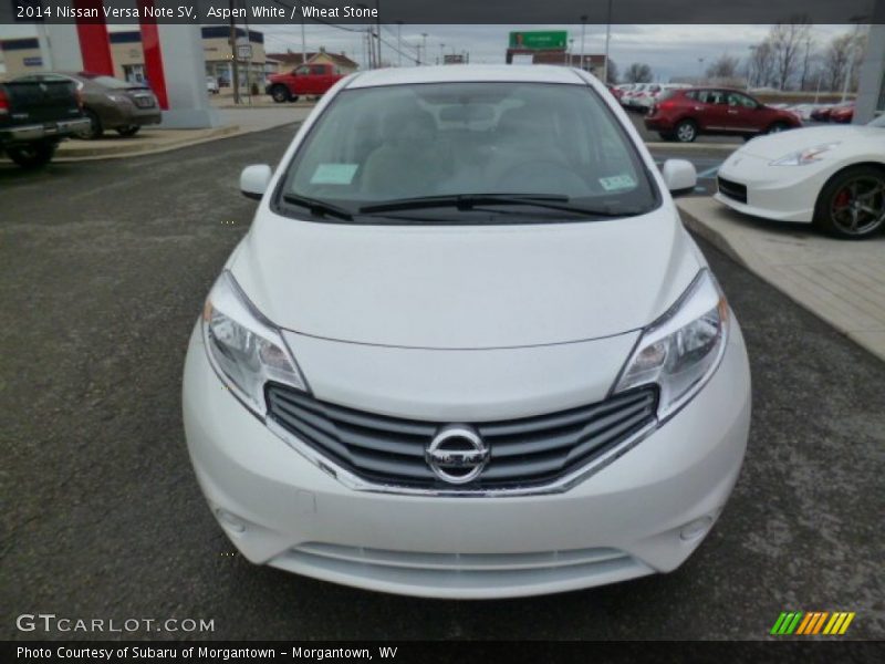 Aspen White / Wheat Stone 2014 Nissan Versa Note SV