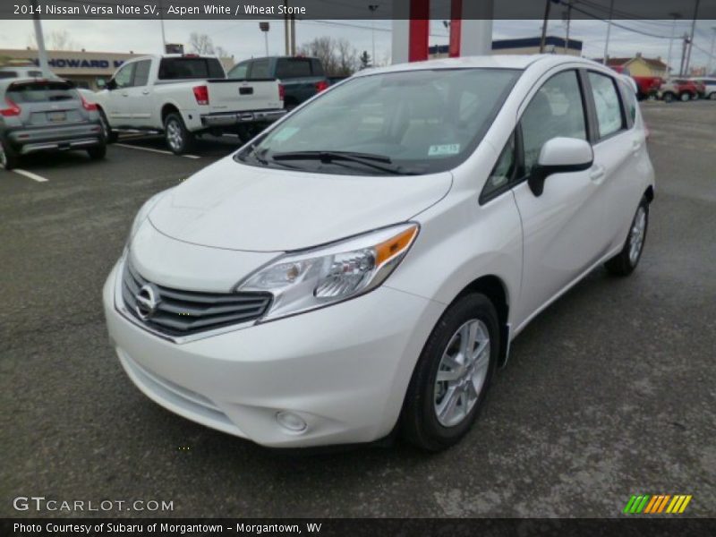 Aspen White / Wheat Stone 2014 Nissan Versa Note SV