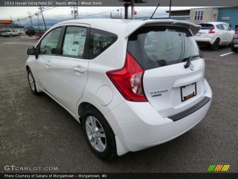 Aspen White / Wheat Stone 2014 Nissan Versa Note SV
