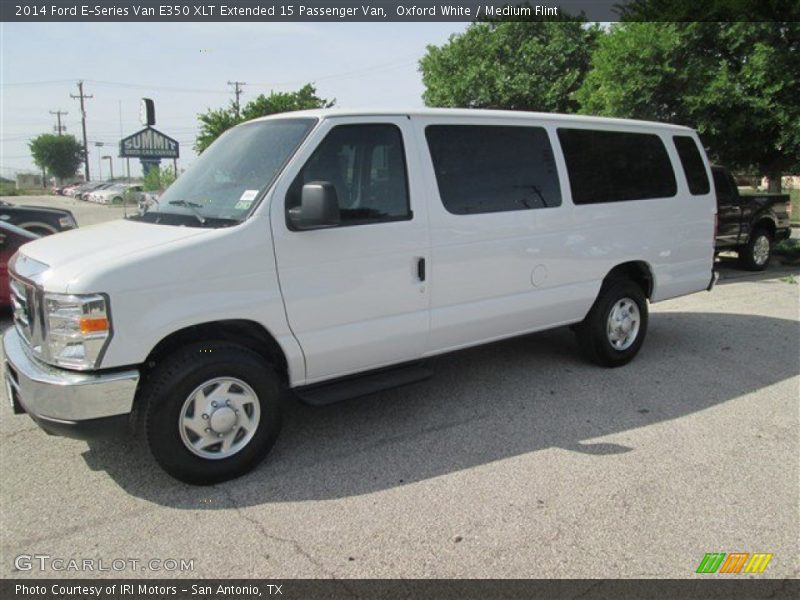 Oxford White / Medium Flint 2014 Ford E-Series Van E350 XLT Extended 15 Passenger Van