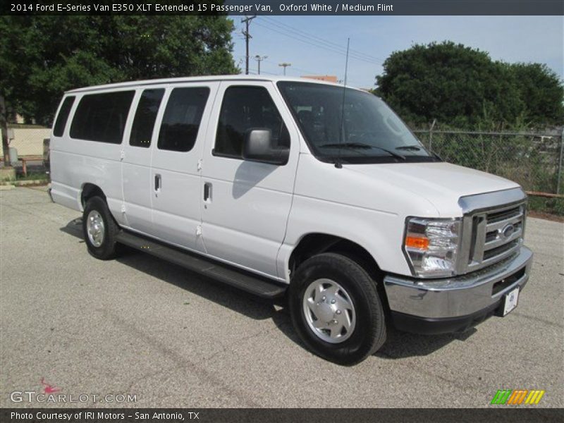 Oxford White / Medium Flint 2014 Ford E-Series Van E350 XLT Extended 15 Passenger Van