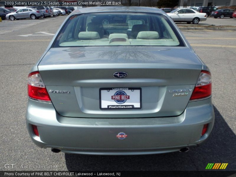 Seacrest Green Metallic / Off Black 2009 Subaru Legacy 2.5i Sedan