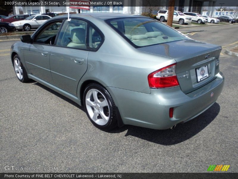 Seacrest Green Metallic / Off Black 2009 Subaru Legacy 2.5i Sedan