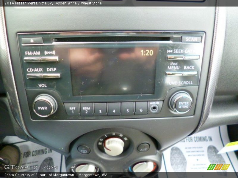 Aspen White / Wheat Stone 2014 Nissan Versa Note SV