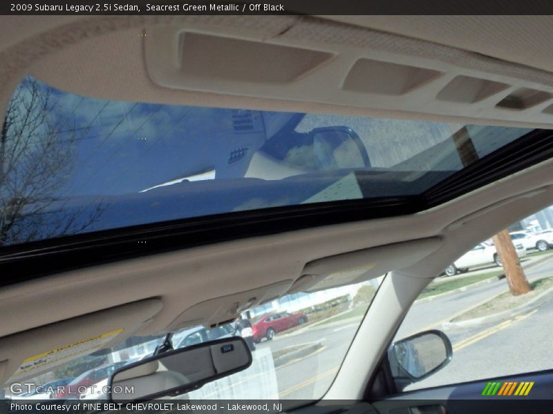 Seacrest Green Metallic / Off Black 2009 Subaru Legacy 2.5i Sedan