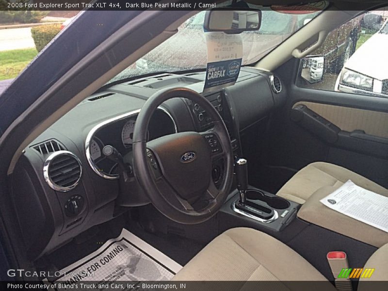 Dark Blue Pearl Metallic / Camel 2008 Ford Explorer Sport Trac XLT 4x4