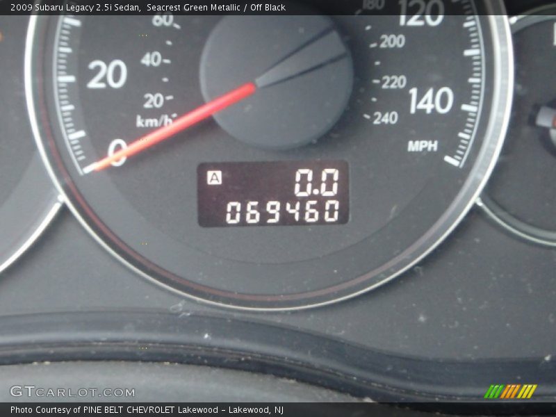 Seacrest Green Metallic / Off Black 2009 Subaru Legacy 2.5i Sedan