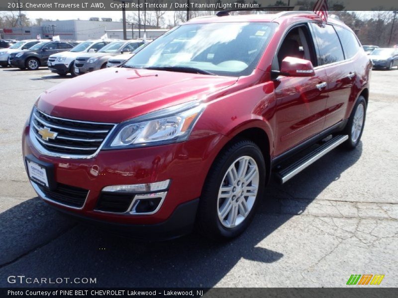 Crystal Red Tintcoat / Dark Titanium/Light Titanium 2013 Chevrolet Traverse LT AWD