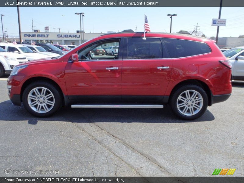 Crystal Red Tintcoat / Dark Titanium/Light Titanium 2013 Chevrolet Traverse LT AWD