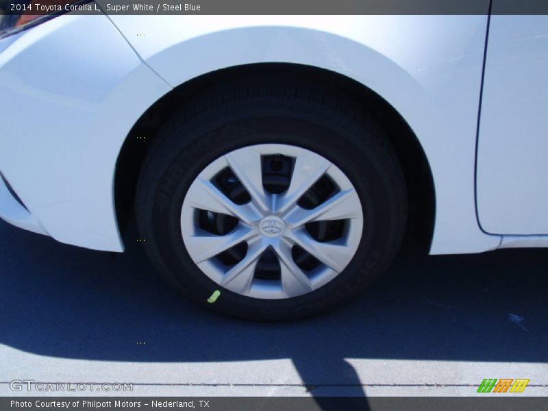 Super White / Steel Blue 2014 Toyota Corolla L