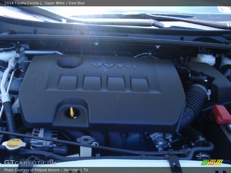 Super White / Steel Blue 2014 Toyota Corolla L