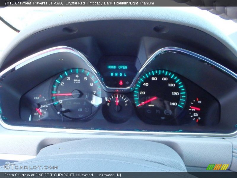 Crystal Red Tintcoat / Dark Titanium/Light Titanium 2013 Chevrolet Traverse LT AWD