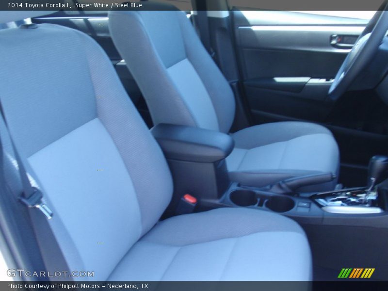Super White / Steel Blue 2014 Toyota Corolla L