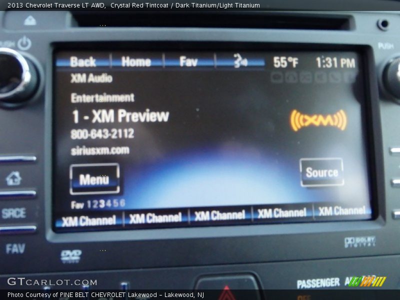 Crystal Red Tintcoat / Dark Titanium/Light Titanium 2013 Chevrolet Traverse LT AWD