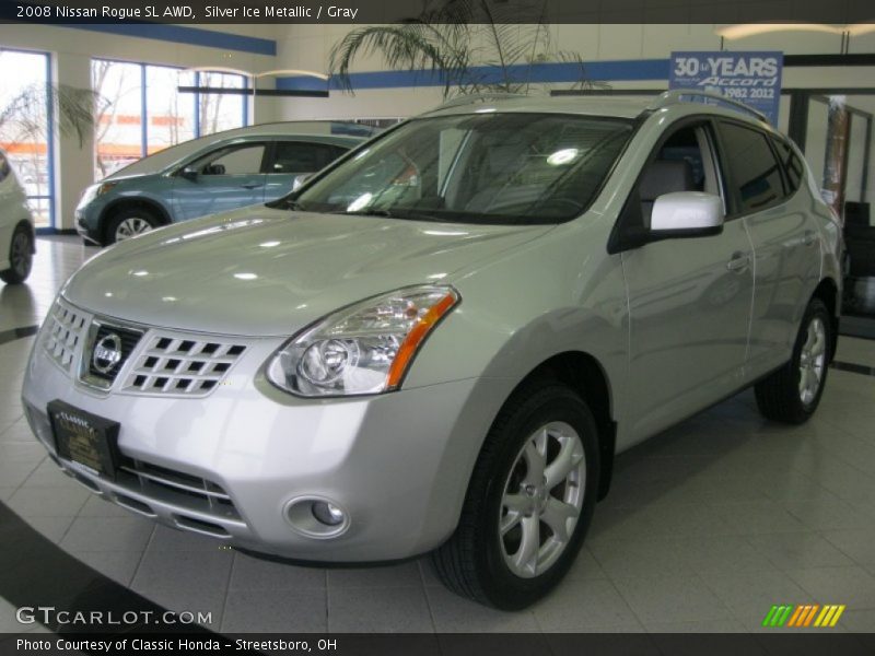 Silver Ice Metallic / Gray 2008 Nissan Rogue SL AWD