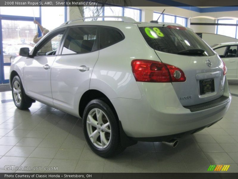 Silver Ice Metallic / Gray 2008 Nissan Rogue SL AWD