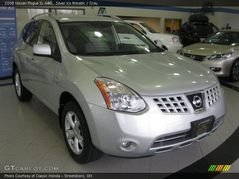 Silver Ice Metallic / Gray 2008 Nissan Rogue SL AWD