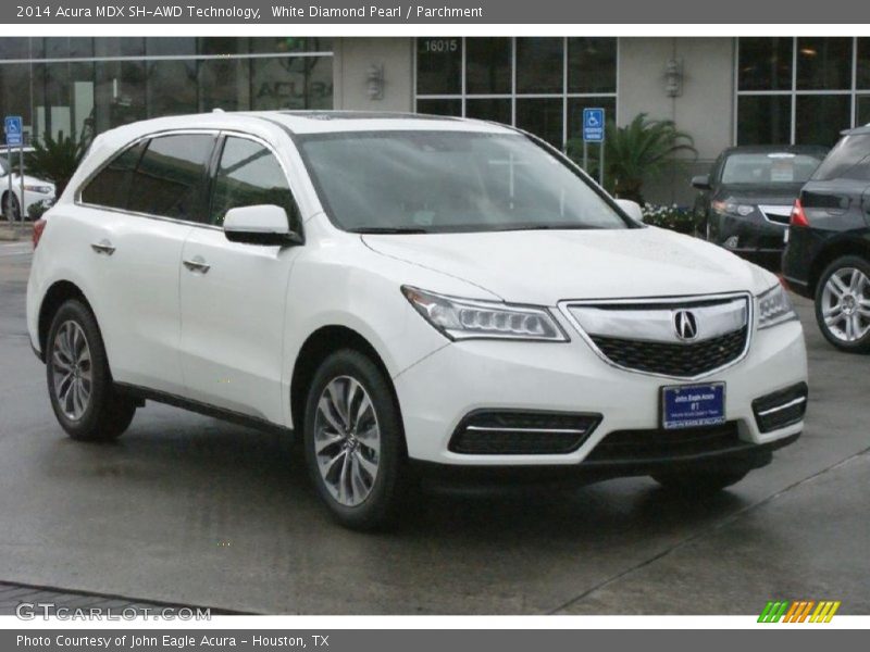 White Diamond Pearl / Parchment 2014 Acura MDX SH-AWD Technology