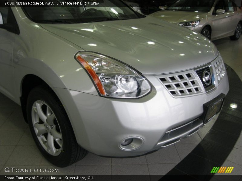 Silver Ice Metallic / Gray 2008 Nissan Rogue SL AWD