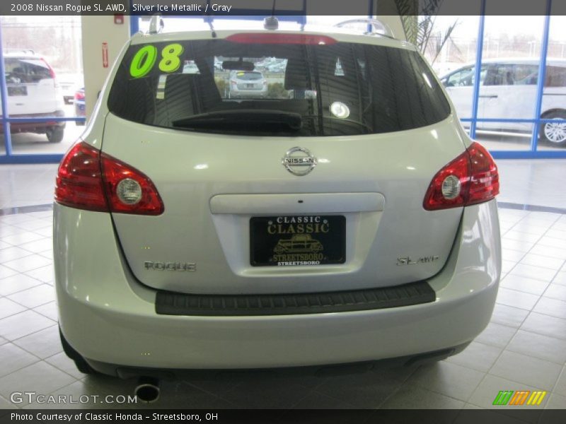 Silver Ice Metallic / Gray 2008 Nissan Rogue SL AWD