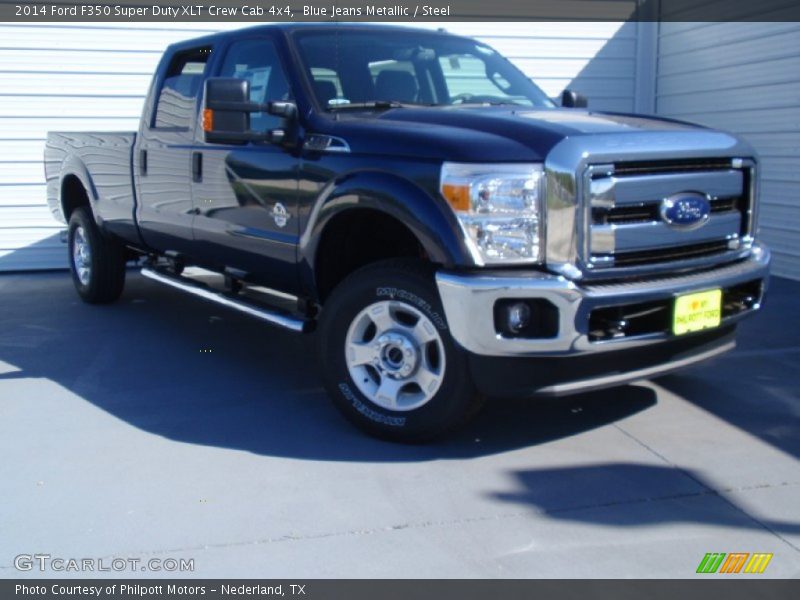 Blue Jeans Metallic / Steel 2014 Ford F350 Super Duty XLT Crew Cab 4x4