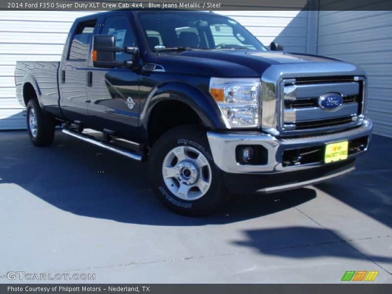Blue Jeans Metallic / Steel 2014 Ford F350 Super Duty XLT Crew Cab 4x4