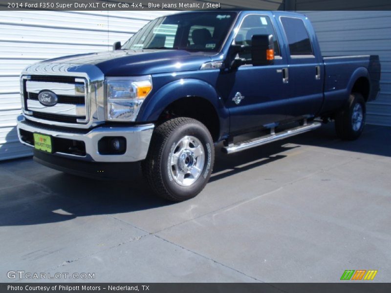 Blue Jeans Metallic / Steel 2014 Ford F350 Super Duty XLT Crew Cab 4x4