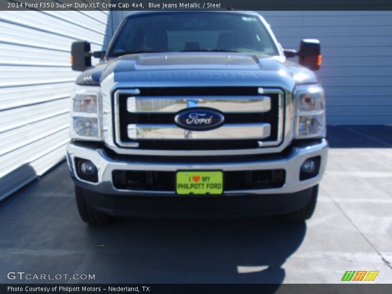 Blue Jeans Metallic / Steel 2014 Ford F350 Super Duty XLT Crew Cab 4x4