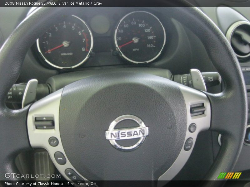 Silver Ice Metallic / Gray 2008 Nissan Rogue SL AWD