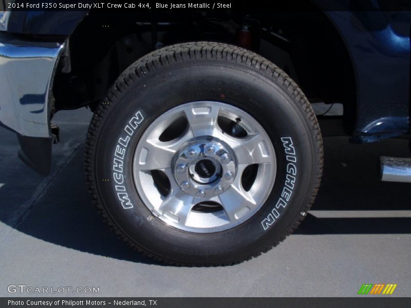 Blue Jeans Metallic / Steel 2014 Ford F350 Super Duty XLT Crew Cab 4x4