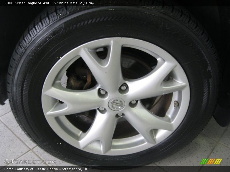 Silver Ice Metallic / Gray 2008 Nissan Rogue SL AWD