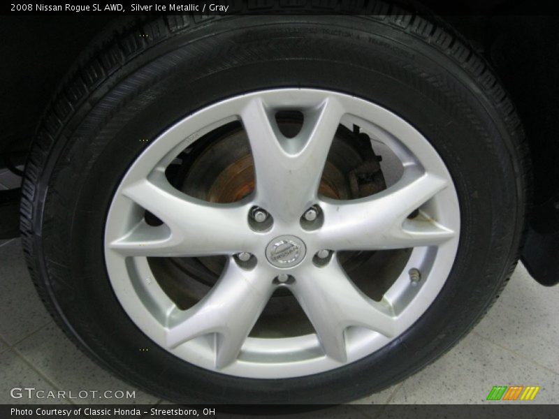 Silver Ice Metallic / Gray 2008 Nissan Rogue SL AWD