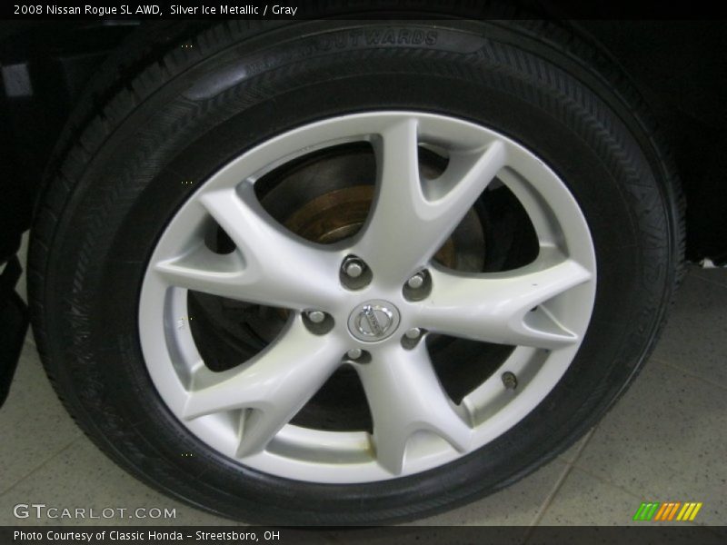 Silver Ice Metallic / Gray 2008 Nissan Rogue SL AWD