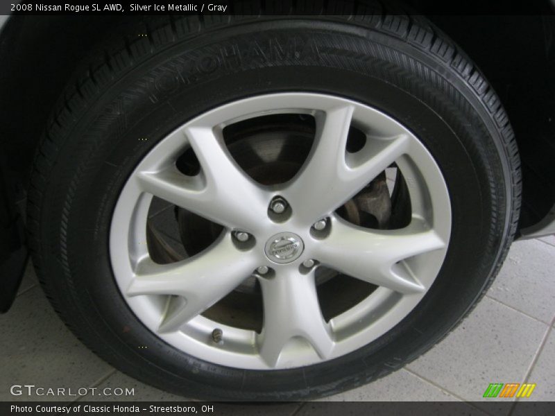 Silver Ice Metallic / Gray 2008 Nissan Rogue SL AWD