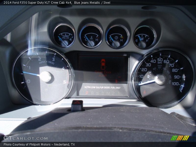 Blue Jeans Metallic / Steel 2014 Ford F350 Super Duty XLT Crew Cab 4x4