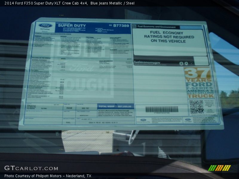 Blue Jeans Metallic / Steel 2014 Ford F350 Super Duty XLT Crew Cab 4x4