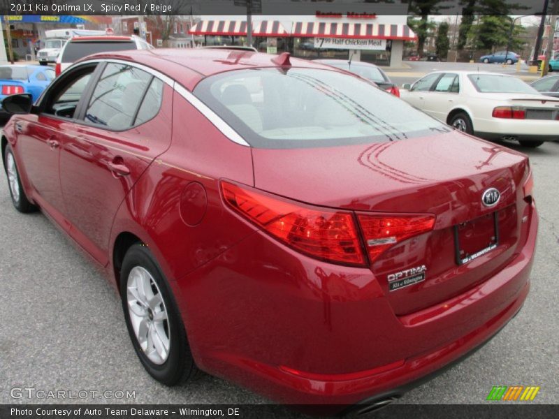 Spicy Red / Beige 2011 Kia Optima LX