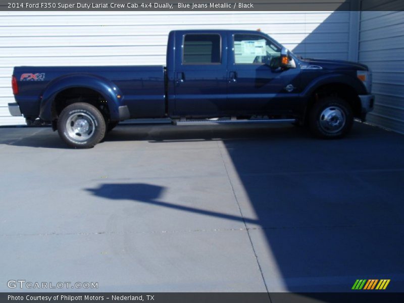 Blue Jeans Metallic / Black 2014 Ford F350 Super Duty Lariat Crew Cab 4x4 Dually
