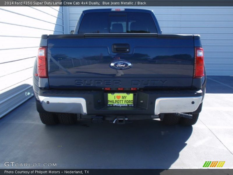 Blue Jeans Metallic / Black 2014 Ford F350 Super Duty Lariat Crew Cab 4x4 Dually