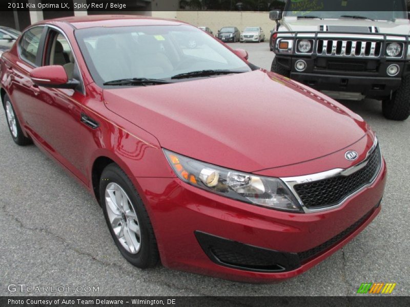 Spicy Red / Beige 2011 Kia Optima LX