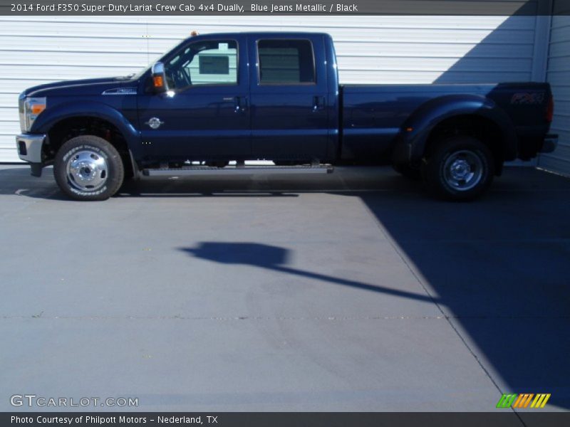 Blue Jeans Metallic / Black 2014 Ford F350 Super Duty Lariat Crew Cab 4x4 Dually